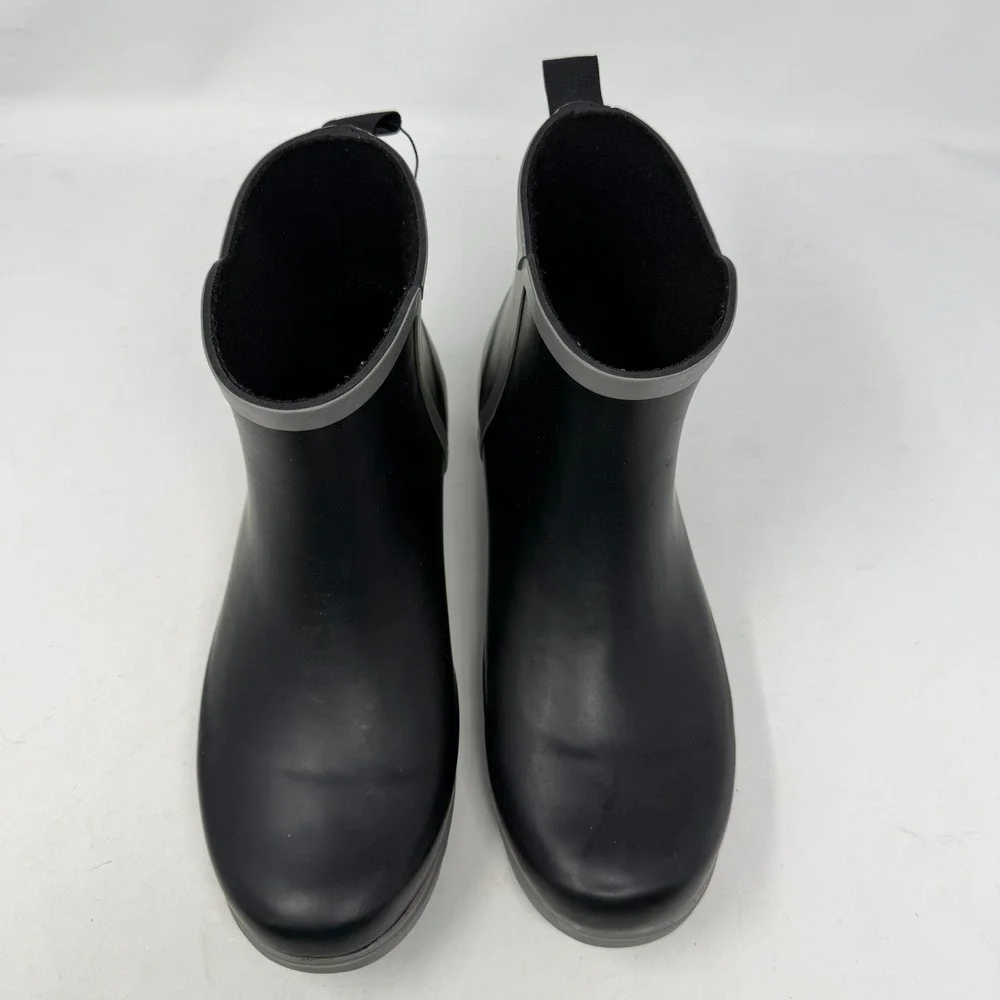 Chooka Montlake Buckle Bootie Womens 8 Black Excellent Waterproof Rain Boots